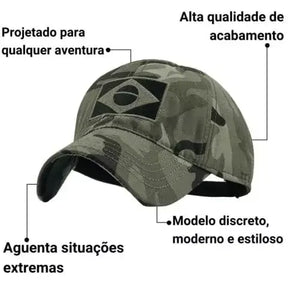 Boné Brasil Tático Militar