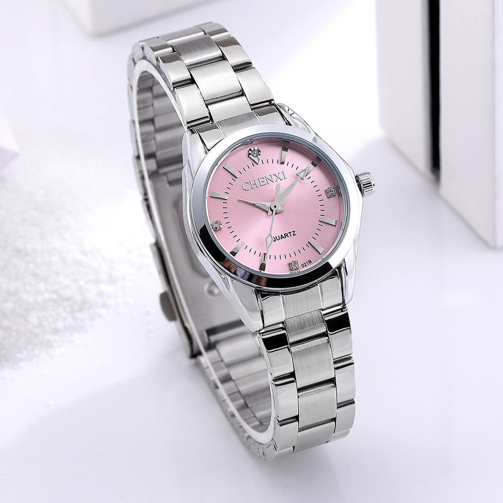 Relógio Feminino de Luxo - Prata Rose