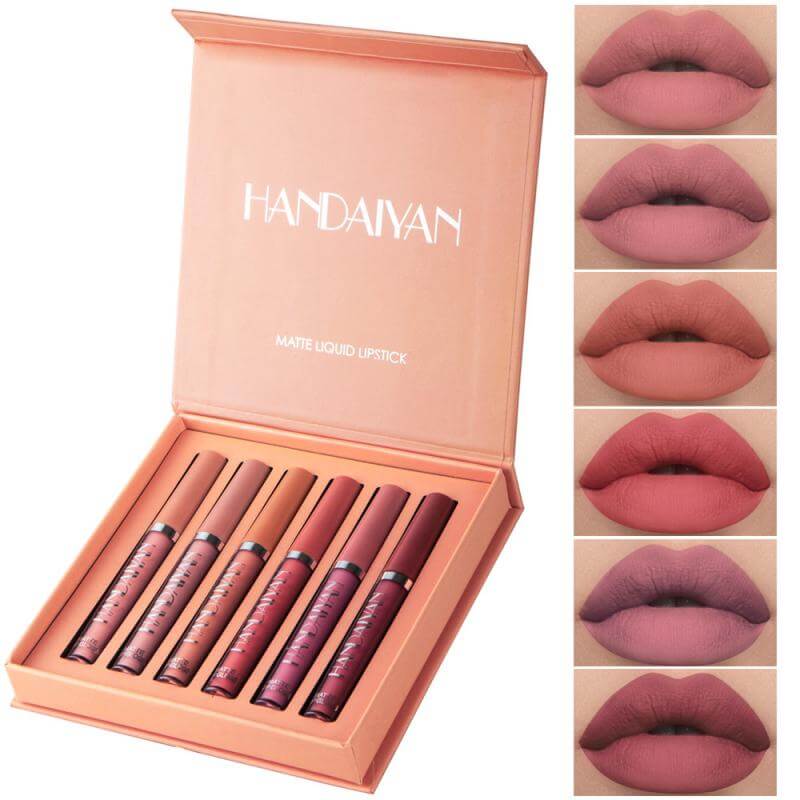 Kit Batom Handaiyan Matte Sexy Lips + Caixa Exclusiva Edição Limitada - (PAGUE 3, LEVE 6)